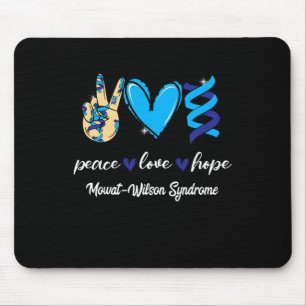 Frieden Liebe Heilung Mowat-Wilson-Syndrom Blaues Mousepad