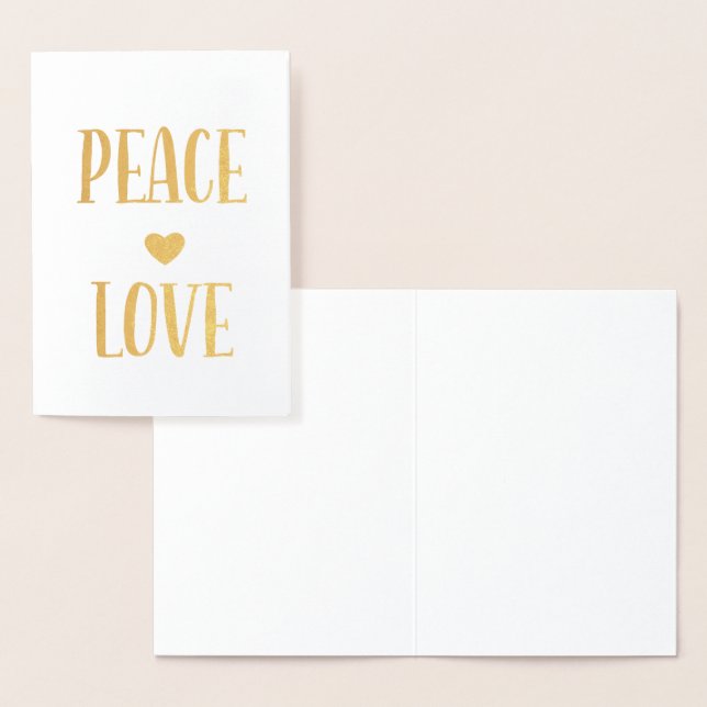 Frieden Liebe Herz Folienkarte (Anzeige)