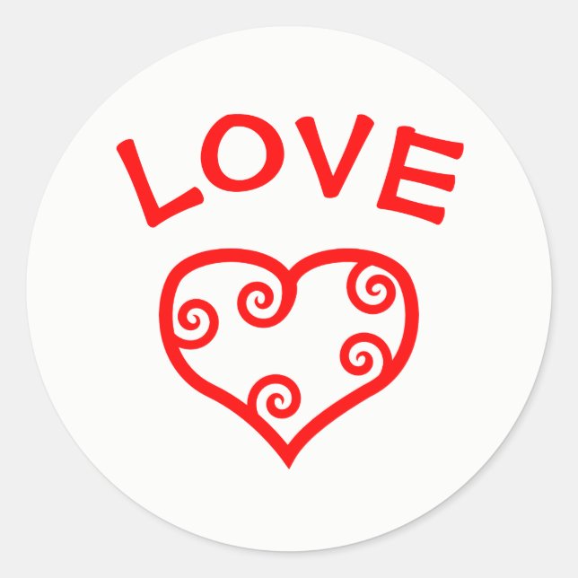 Frieden, Liebe, Herzfreude - Circle Sticker (Vorderseite)
