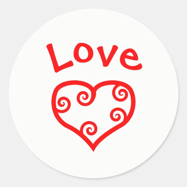 Frieden, Liebe, Herzfreude - Circle Sticker (Vorderseite)