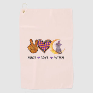 Frieden, Liebe, Hexe Golfhandtuch