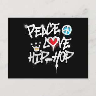 Frieden Liebe Hip Hop Tanz Postkarte