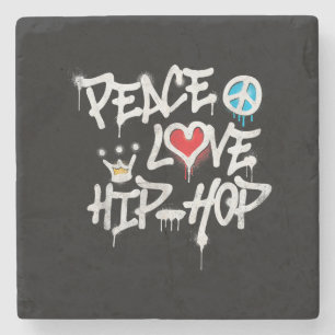 Frieden Liebe Hip Hop Tanz Steinuntersetzer