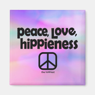 Frieden, Liebe, HiPPieness Gefärbte Krawatte Magne Magnet