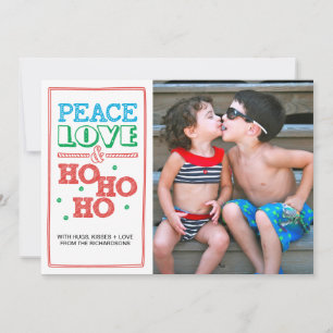 Frieden, Liebe, Ho Ho Ho Feiertagskarte