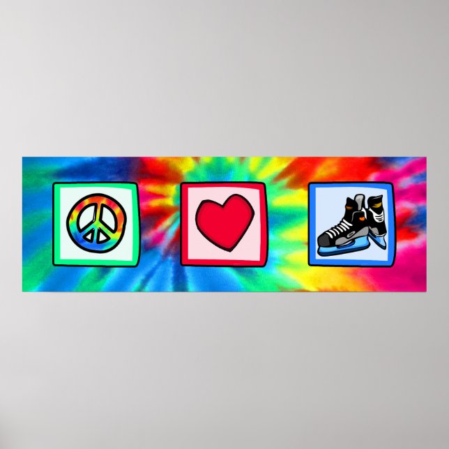 Frieden, Liebe, Hockey Poster (Vorne)