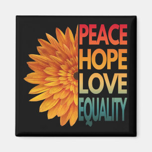 FRIEDEN LIEBE HOFFNUNG GLEICHHEIT MAGNET