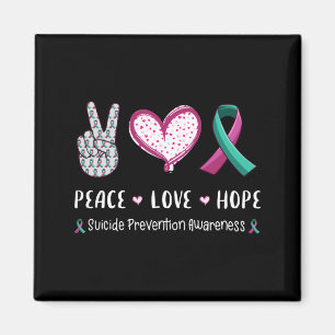 Frieden Liebe Hoffnung Prävention Bewusstsein Männ Magnet