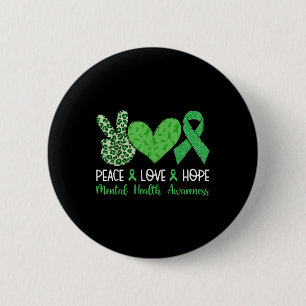 Frieden Liebe Hoffnung Psychische Gesundheit Bewus Button