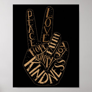 Frieden Liebe Hoffnung Schwarze Geschichte Monat M Poster