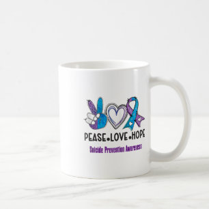 Frieden Liebe Hoffnung Selbstmordprävention Bewuss Kaffeetasse