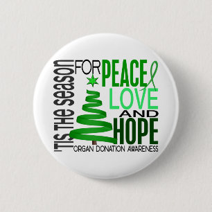 Frieden Liebe Hoffnung Weihnachten Feiertag Organs Button