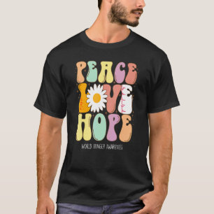 Frieden Liebe Hoffnung Welt Hunger Bewusstsein T-Shirt