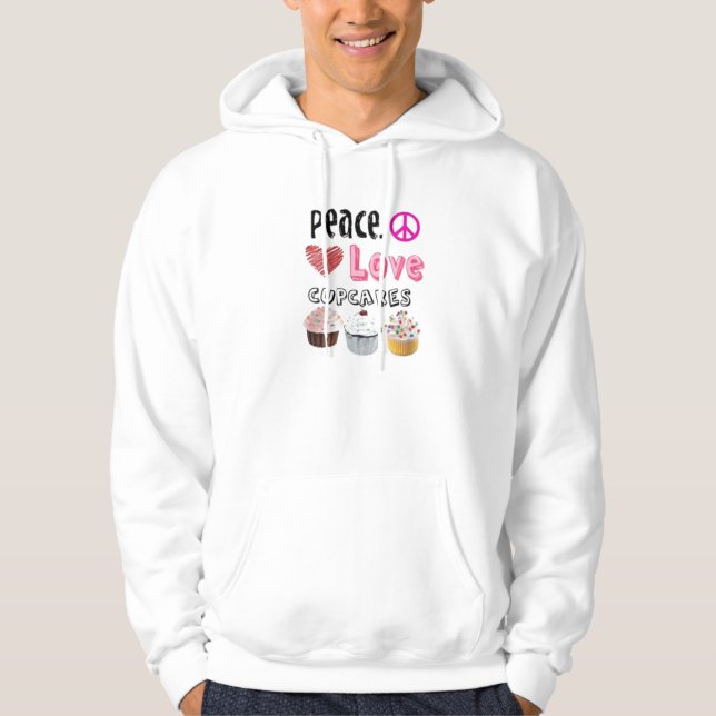 Frieden, Liebe, Hoodie (Vorderseite)