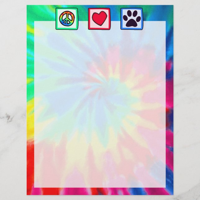 Frieden, Liebe, Hund; Pawprint (Vorderseite)