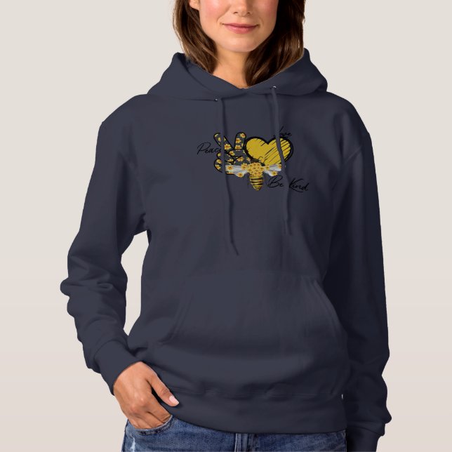 Frieden Liebe ist gesund Hoodie (Vorderseite)