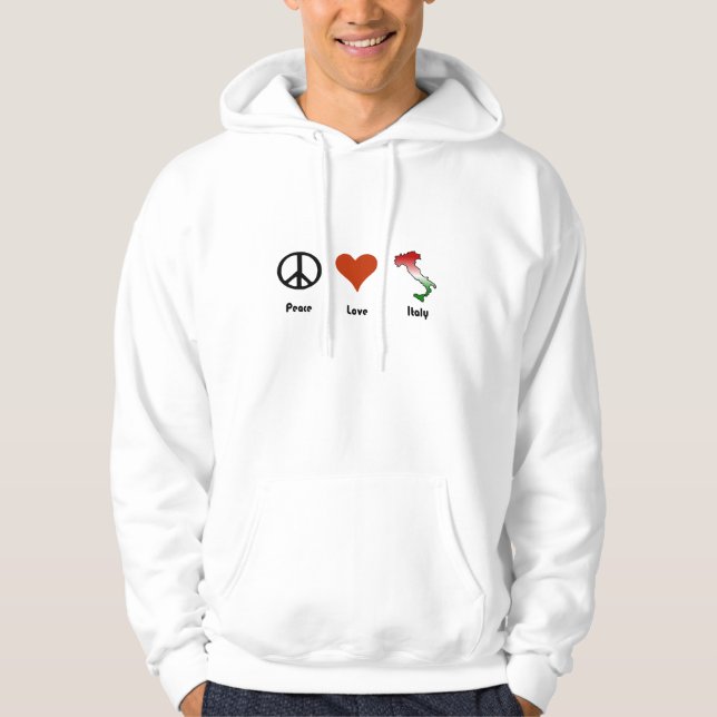 Frieden, Liebe, Italien Hoodie (Vorderseite)