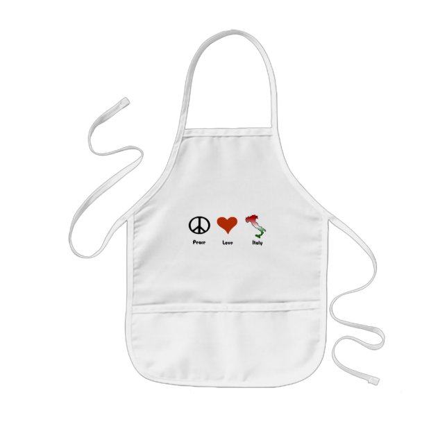 Frieden, Liebe, Italien Kinderschürze (Vorne)