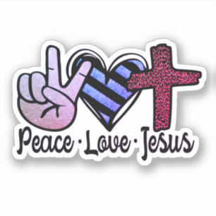 Frieden Liebe Jesus Aufkleber