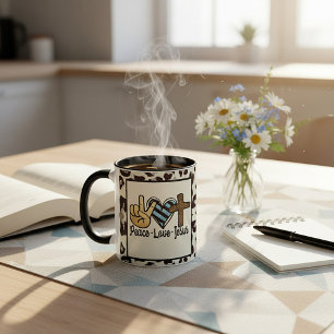 Frieden Liebe Jesus Tasse