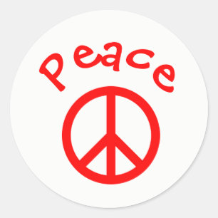 Frieden, Liebe, Joy Peace Sign - Circle Sticker