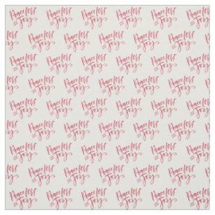 Frieden, Liebe, Joy Red Typografy Novelty Weihnach Stoff