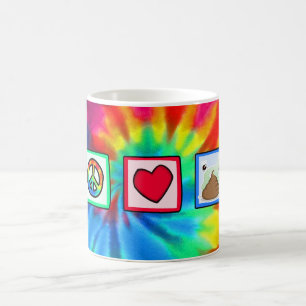 Frieden, Liebe, kacken Kaffeetasse