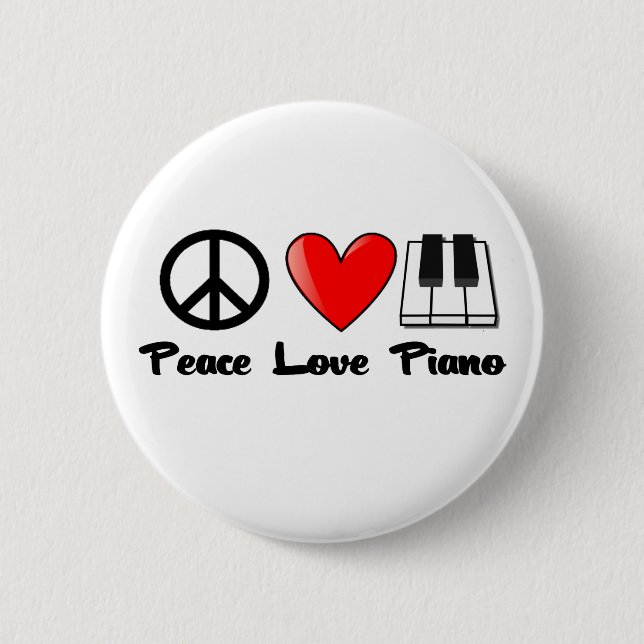 Frieden, Liebe, Klavier Button (Vorderseite)