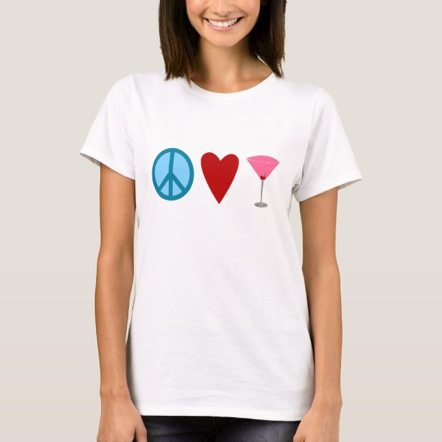 Frieden, Liebe, kosmopolitisch T-Shirt (Vorderseite)
