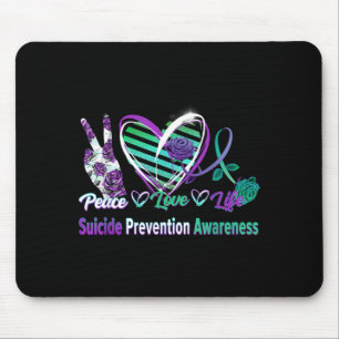 Frieden Liebe Lebensbewusstsein Damen Semikolon Ge Mousepad