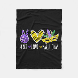 Frieden Liebe Mardi Gras New Orleans Louisiana Par Fleecedecke