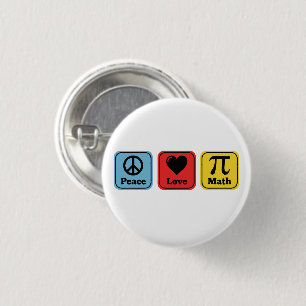 Frieden Liebe Mathe-Lehrer-Geschenke für Männer Fr Button