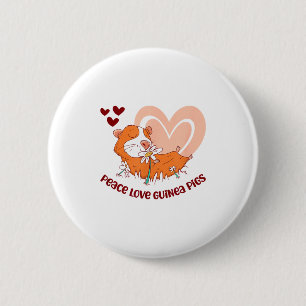 Frieden Liebe Meerschweinchen Lustiger Spruch Für Button