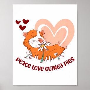 Frieden Liebe Meerschweinchen Lustiger Spruch Für Poster