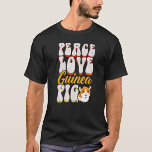 Frieden Liebe Meerschweinchen Meerschweinchen T-Shirt