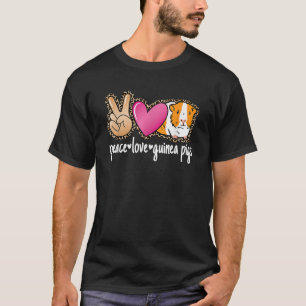 Frieden Liebe Meerschweinchen Süßes Meerschweinche T-Shirt