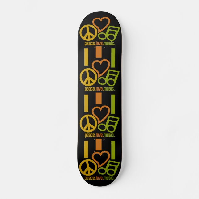 Frieden. Liebe. Musik. Skateboard (Vorderseite)