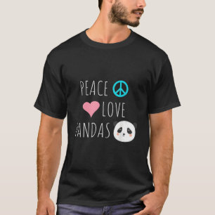 Frieden Liebe Pandas Panda Bär Tier Haustier Liebe T-Shirt