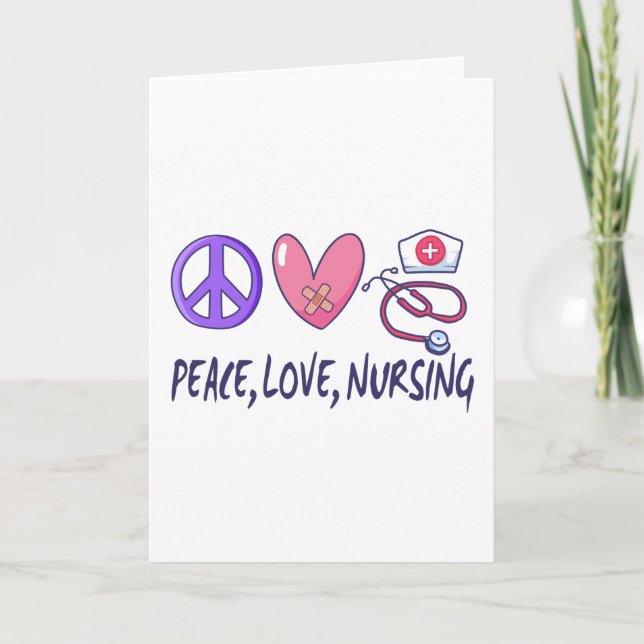 Frieden Liebe Pflege Karte (Vorderseite)
