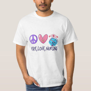 Frieden Liebe Pflege T-Shirt