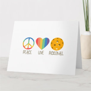 Frieden Liebe Pickleball Karte