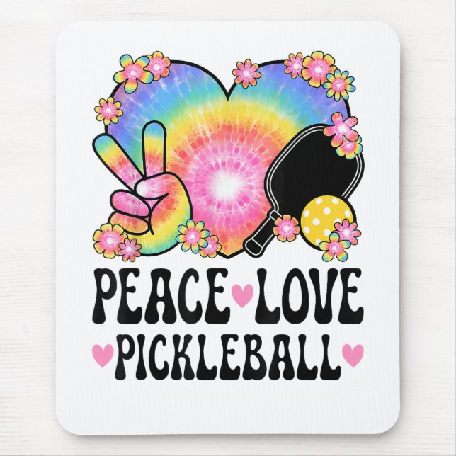 Frieden Liebe Pickleball Mousepad (Vorne)