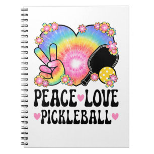 Frieden Liebe Pickleball Notizblock