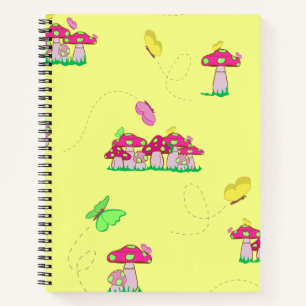 Frieden Liebe Pilze Notizbuch