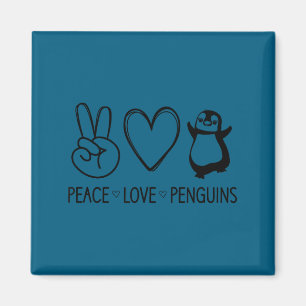 Frieden Liebe Pinguine, Lustig, Witze, Sarkastisch Magnet