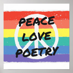 Frieden. Liebe. Poesie. Poster