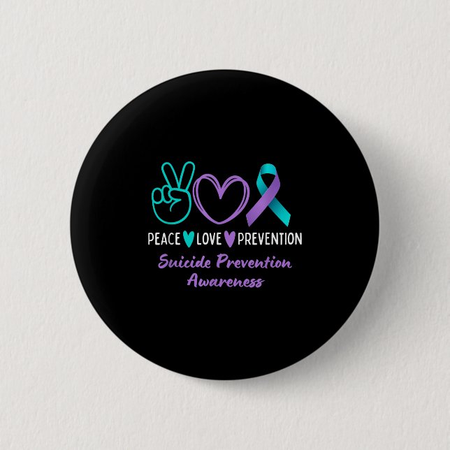 Frieden Liebe Prävention Selbstmordbewusstsein Tür Button (Vorderseite)