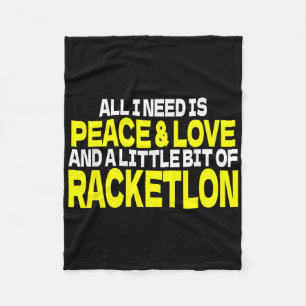 Frieden Liebe Racketlon Sprüche-Design Racketlon-S Fleecedecke