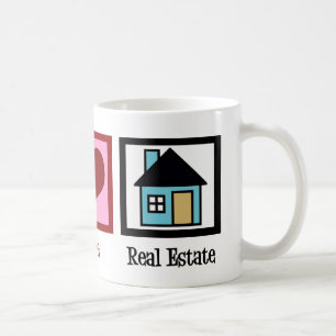 Frieden Liebe Real Anwesen Kaffeetasse