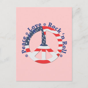 Frieden, Liebe, Rock'n'Roll Postkarte